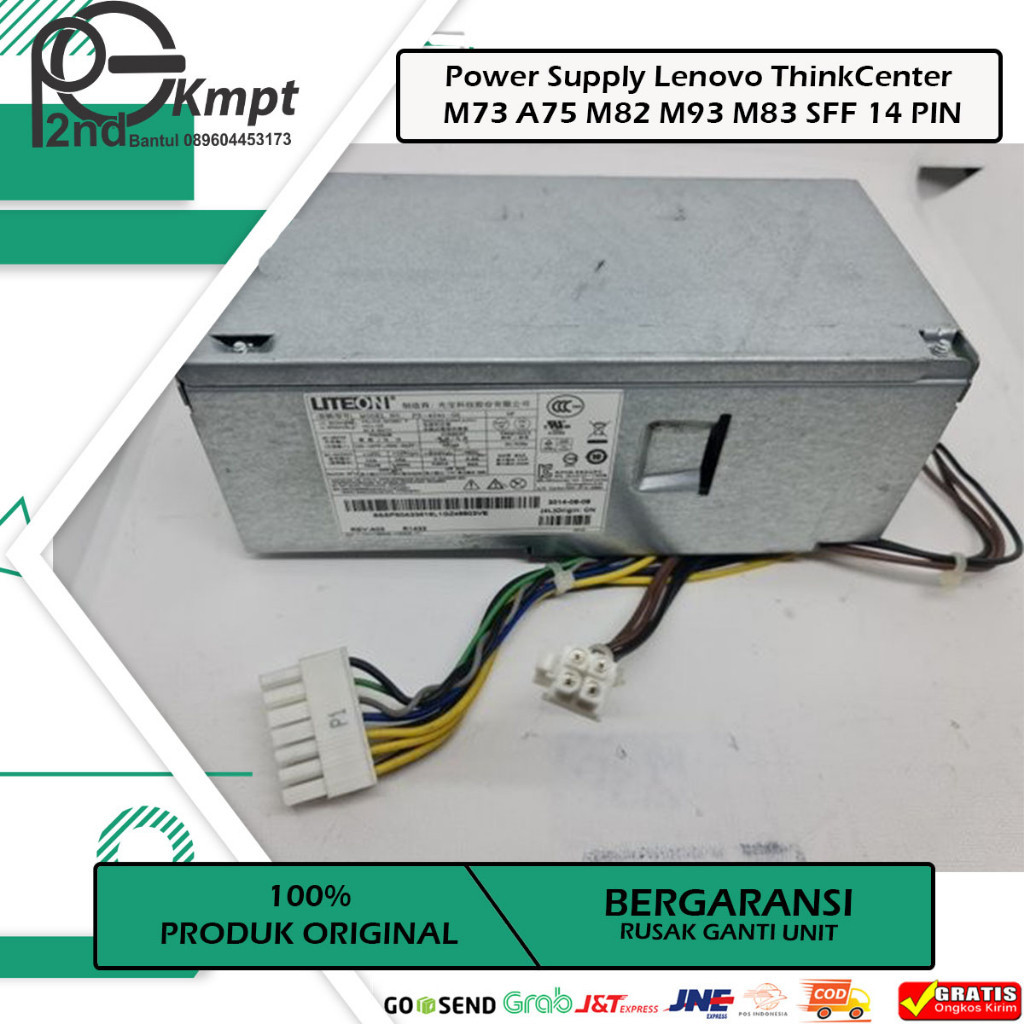 Power Supply PSU PSA Lenovo ThinkCenter M73 M75 M82 M93 M83 SFF 14 PIN