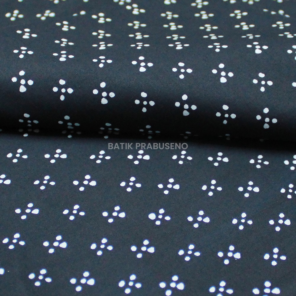 Batik Prabuseno Kain Batik Print  Titik Lima Biru Dongker Seri Kalanata Meteran Premium  Kekinian Ae