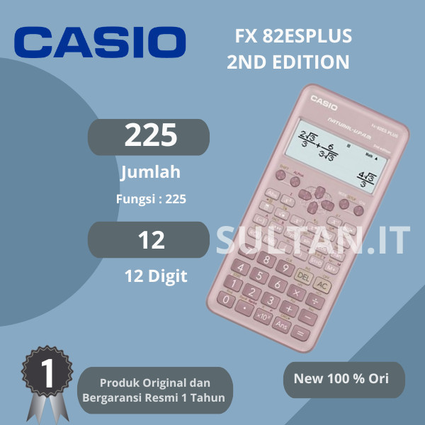 

KALKULATOR SCIENTIFIC CASIO FX 82ES PLUS 2ND EDITION - Hitam