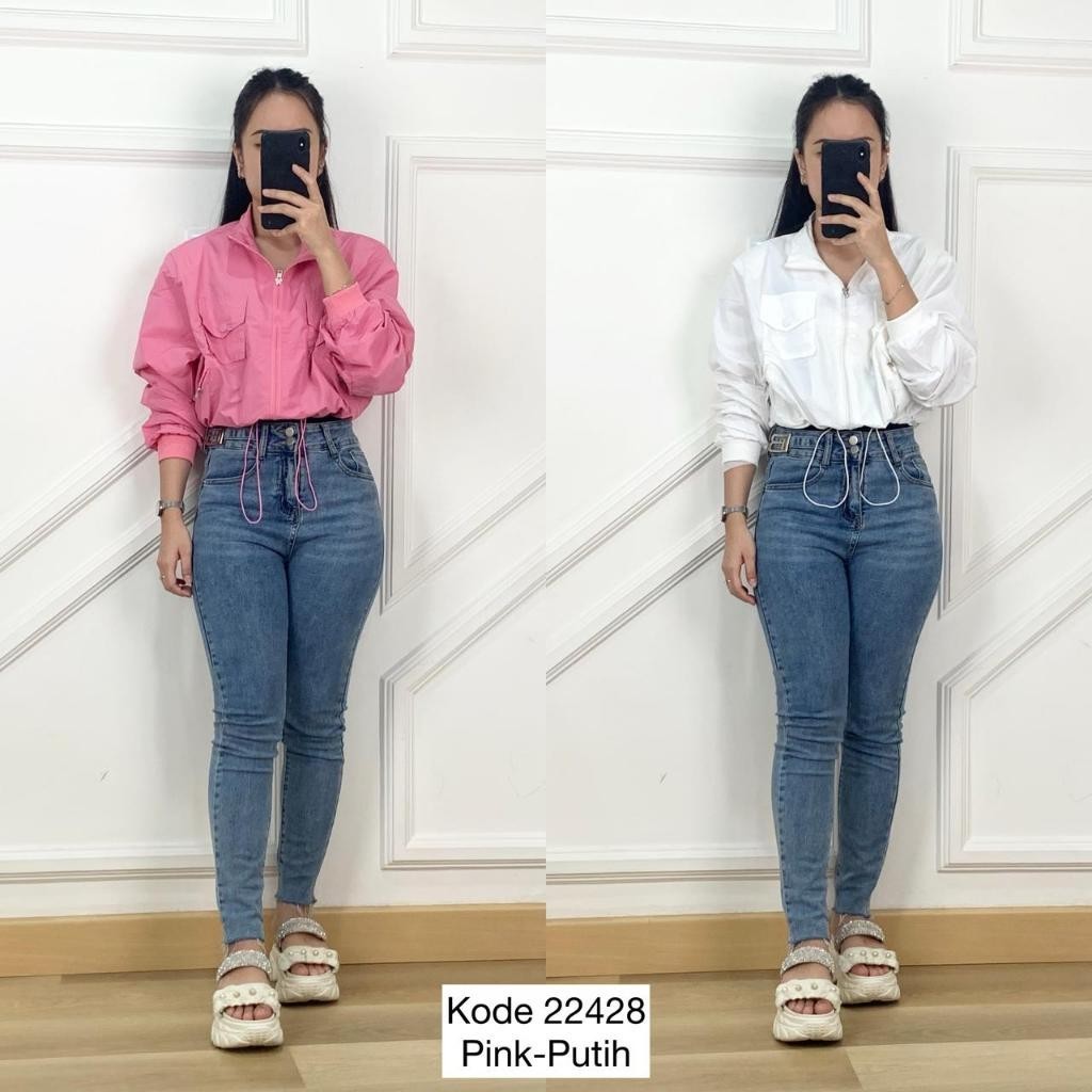 Crop Jaket I Jaket Wanita Parasut I Jacket Parasut Wanita I Jaket Parasut Crop Wanita