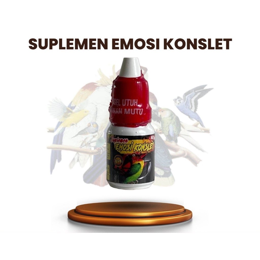 Suplemen Burung Emosi Konslet Vitamin Penggacor Gacor Burung Lovebird Durasi Birahi Konslet Fighter 