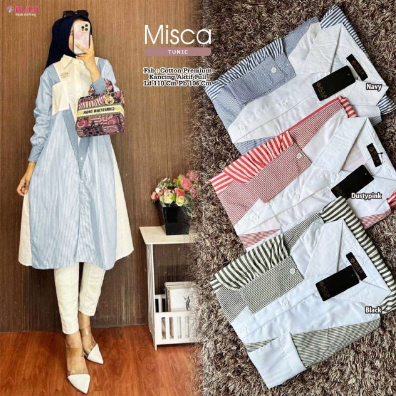 MISCA TUNIK LD 110 KATUN MOTIF KOMBINASI BY ALILA