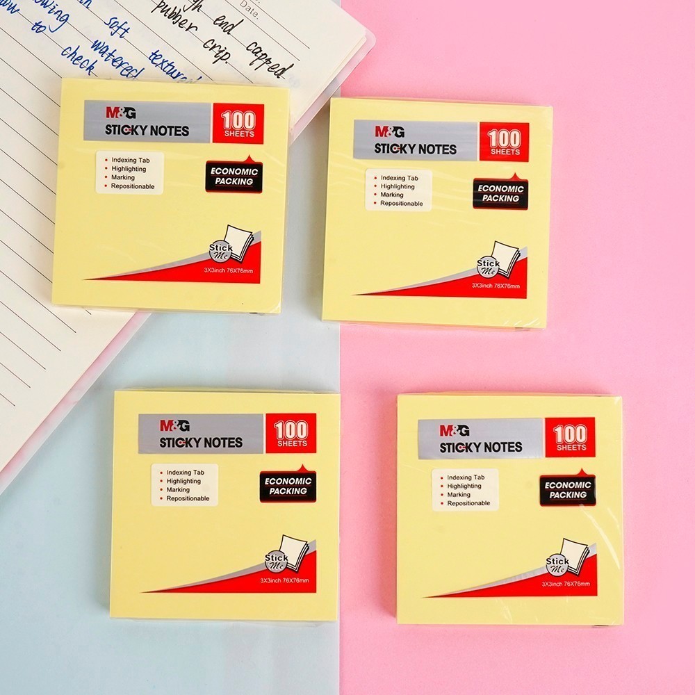 

Sticky Notes M&G Economic Yellow 100 Sheet Ukuran 3x3 Inch Kertas Memo YS-222 100 Lembar M&G- SHSNP