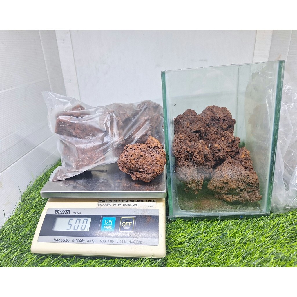 Media Filter Aquarium LAVA ROCK Ukuran 500 Gram Lava Rock Aquaspace