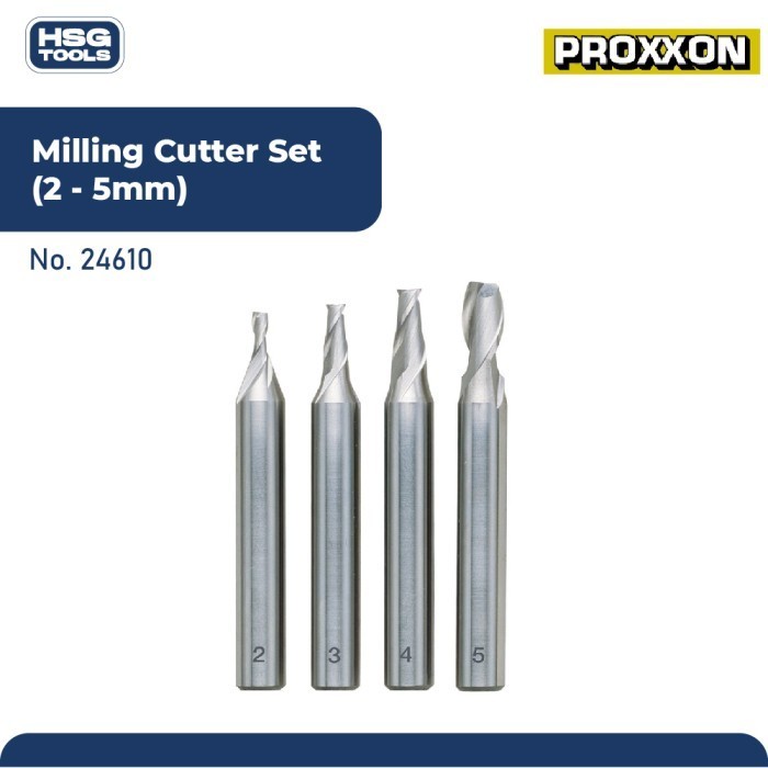 PROXXON 24610 CUTTER MILLING SET MILLING CUTTER SET (2-5MM)