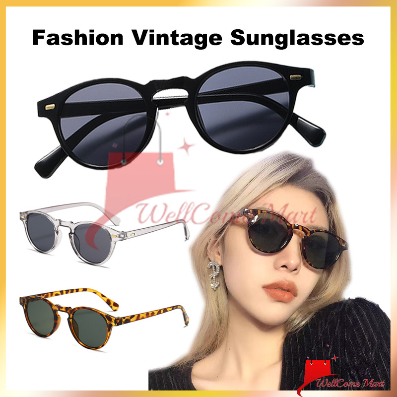 Fashion Retro Vintage Sunglasses / Kacamata Hitam Retro Gaya Wanita Dan Pria / Kacamata Hitam Gaya R