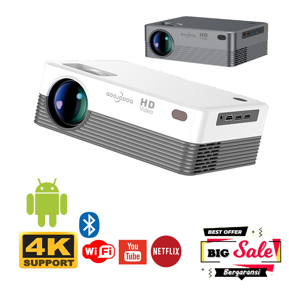Projector Android Proyektor Android 4k Wifi Bluetooth Proyektor mini Android
