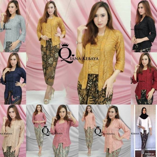 Set Kebaya Kutubaru Qiana/ Kebaya Modern Muslim/ Kebaya Wisuda/ Kebaya Lamaran/ Kebaya Pesta/ Kebaya