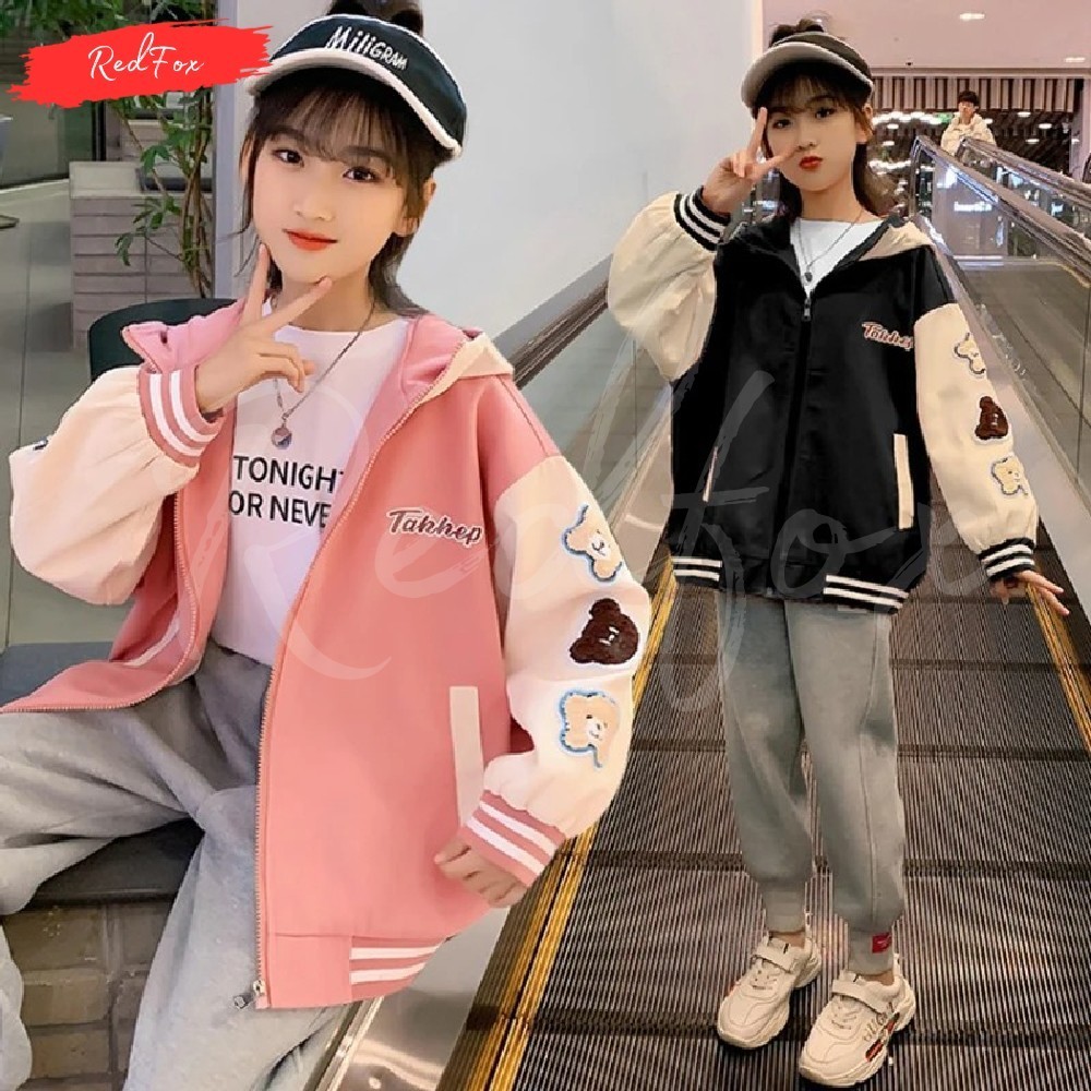 Jaket Varsity Bomber Hodie Kupluk Anak Model Baseball Terbaru Original Unisex Untuk Laki Laki Peremp