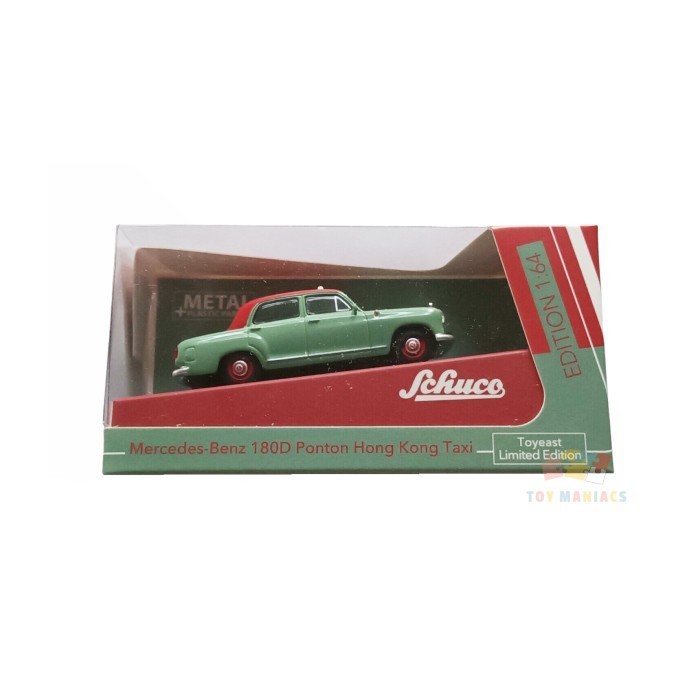 Schuco Mercedes-Benz 180D Ponton Green Red Hong Kong Taxi Car Limited  CH27