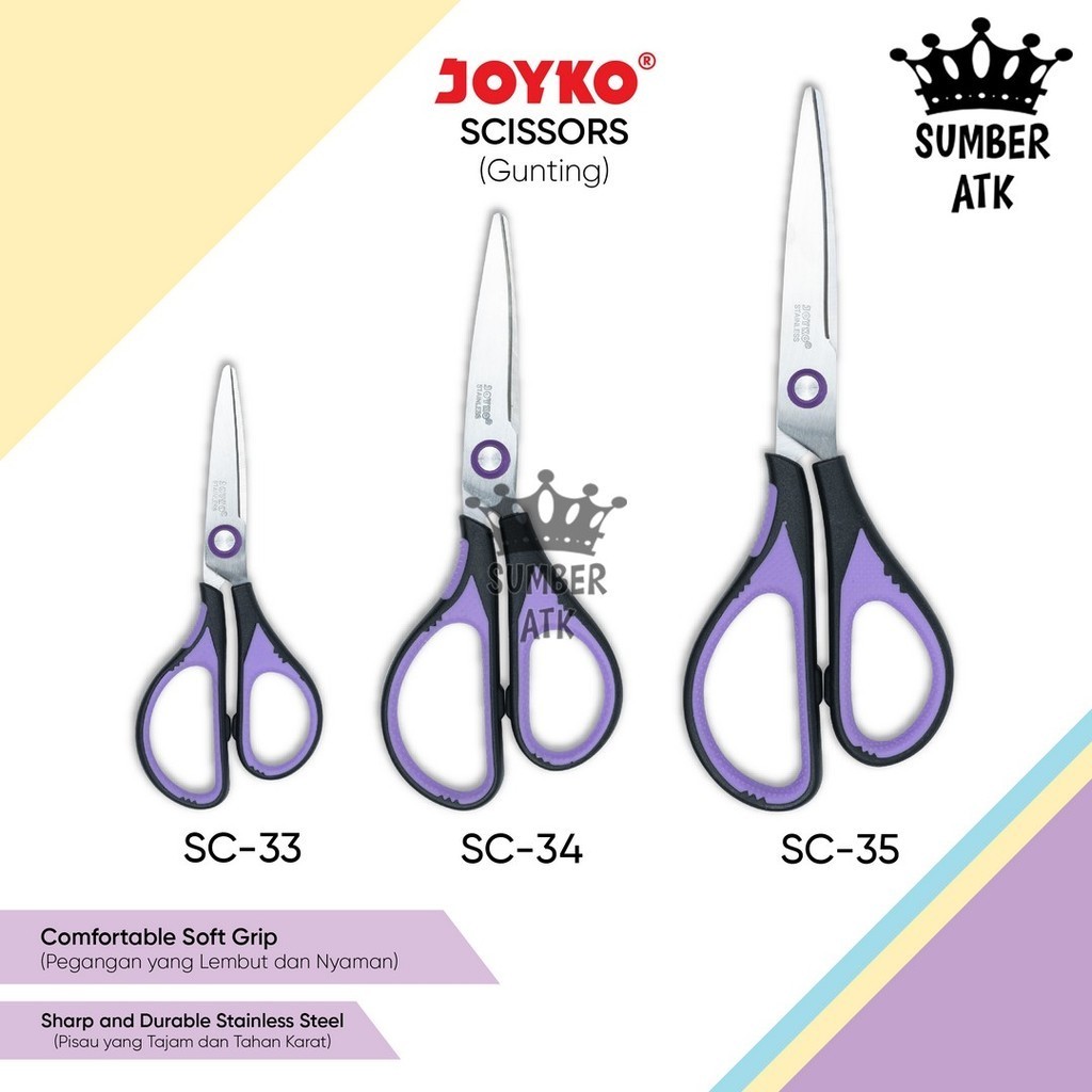 

Gunting Scissors Joyko SC-33 , SC-34 , SC-35