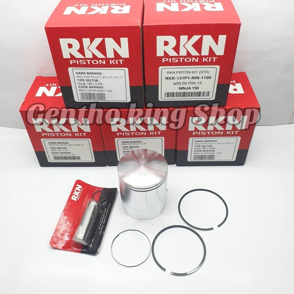 PISTON KIT SEHER NINJA 150 RKN RIK RIKEN OVERSIZE STD 25 50 75 100