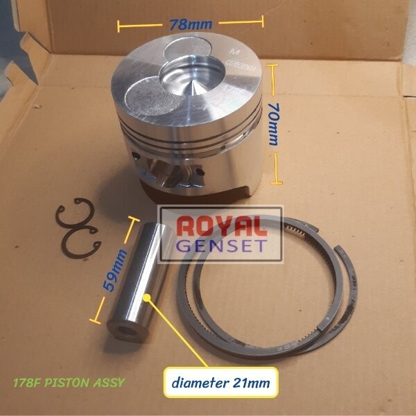 178F Piston Assy Mesin Diesel