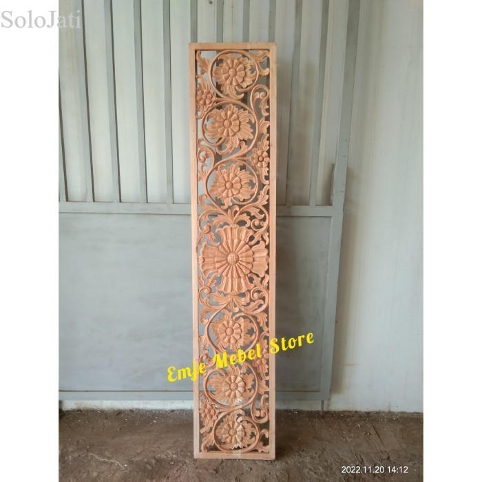 

ukir tempel jumbo ornamen kayu solid murah