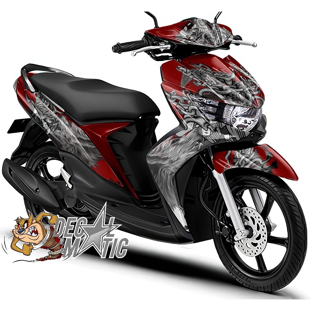 Stiker Motor Mio Soul Full Body Decal Soul GT 115 SOUL GT 125 Full Body - Srigala Wolves