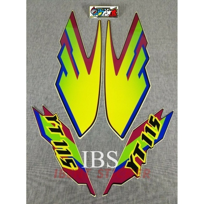 STIKER STIKER YT 115 HIJAU STRIPING LIS STANDAR ORI YAMAHA YT115 POLET