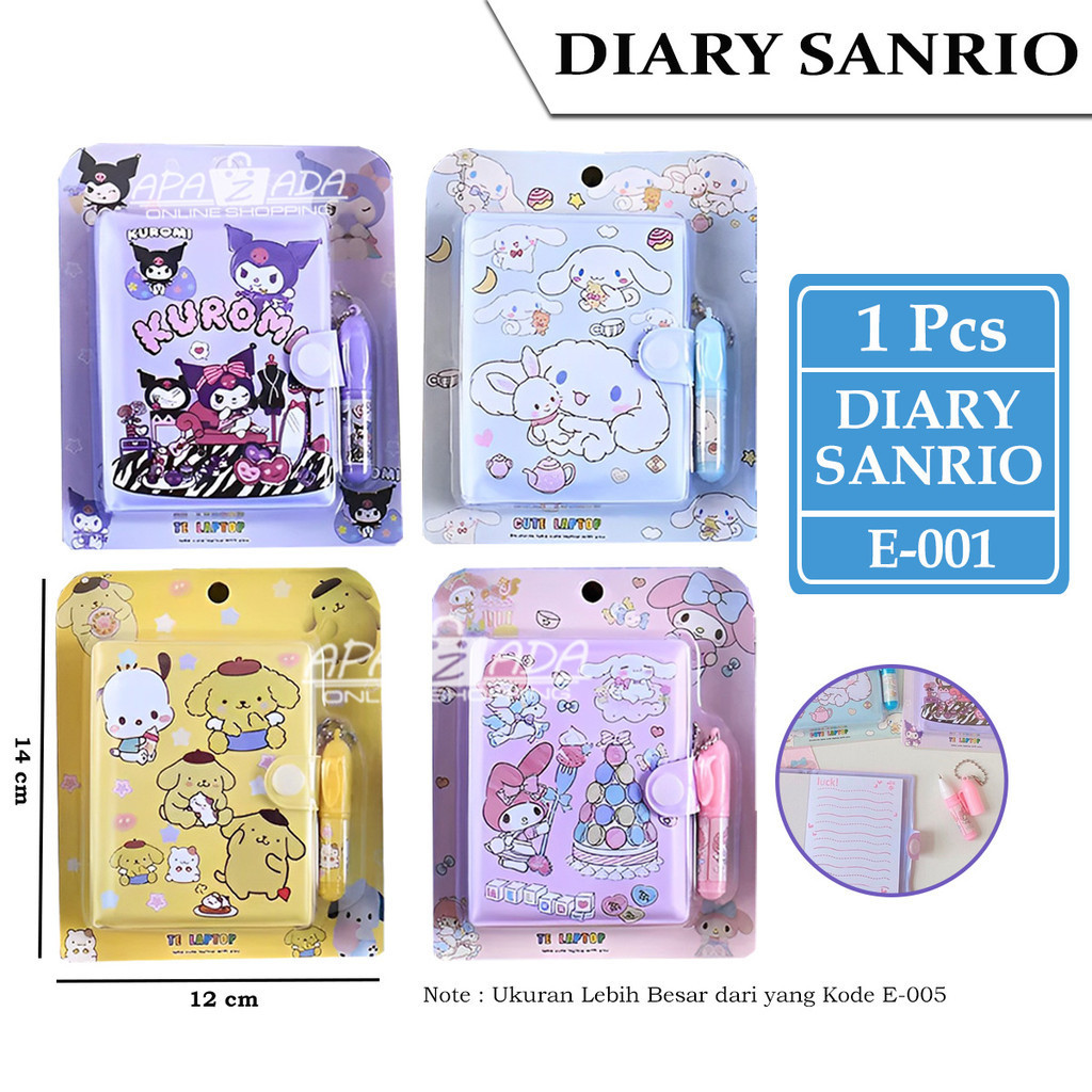 

Apazada - Minibook Sanrio Kecil E-001 / Notebook Diary Sanrio