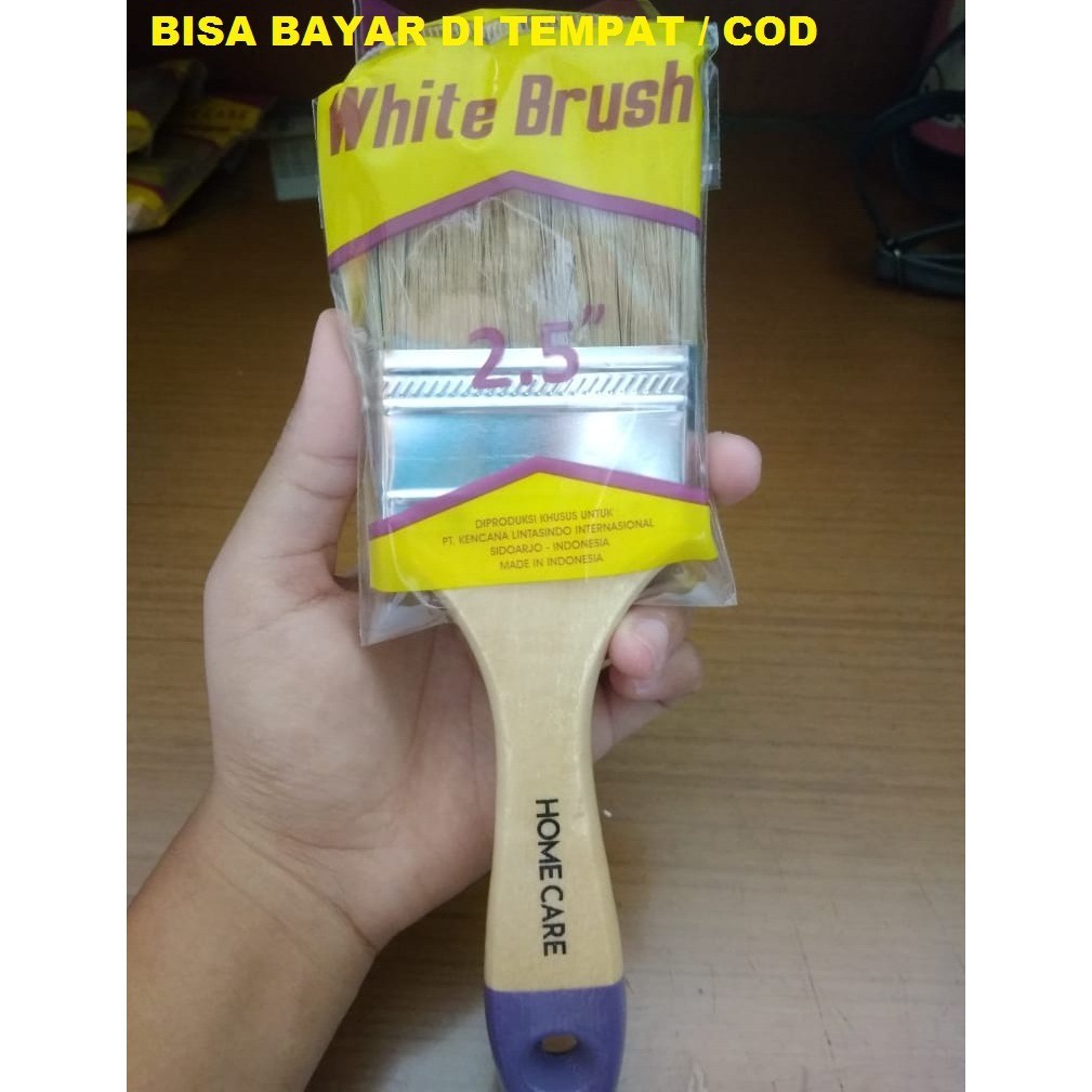

KUAS CAT HOME CARE 2½ INCH KUAS GAGANG KAYU WHITE BRUSH