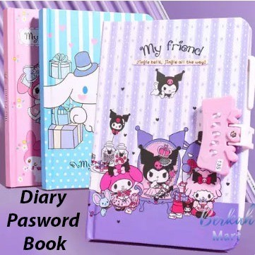 

Privacy Buku Diary Motif Sanrio dan Frozen Dengan Password Notebook Free 1pcs Pulpen Notepad Kunci Sandi Kode Pin Alat Tulis Jurnal Buku Catatan Buku Harian not Memo Kertas Binder Gembok Motif Kuromi My Melody Cinamoroll Elsa Ana