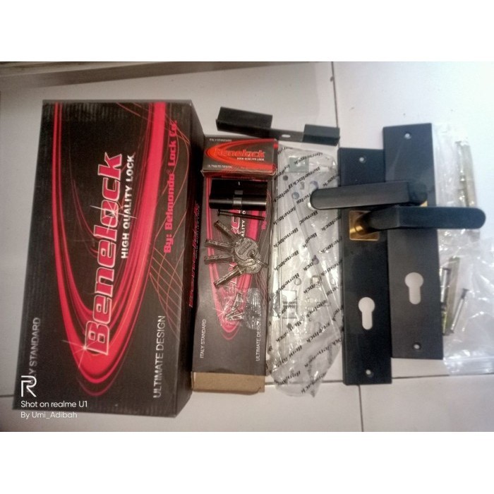 handle pintu kunci set merek BENERLOCK / handle pintu kamar tidur/hand