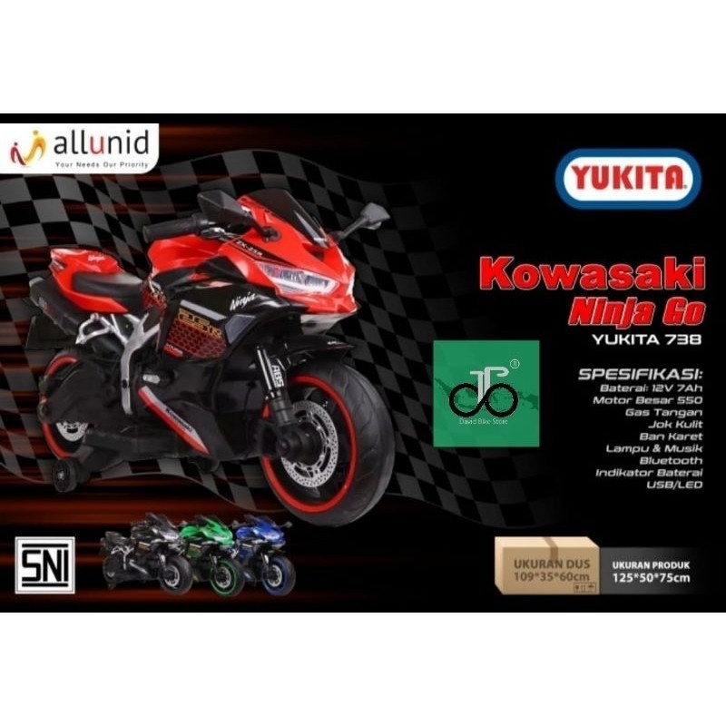 mini motor GP listrik Yukita Kowasaki Ninja Go