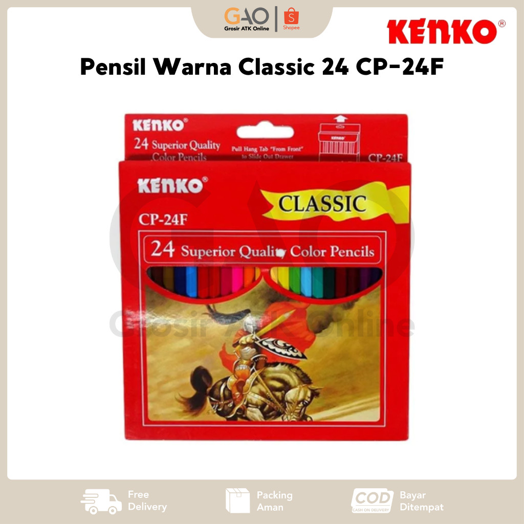 

Pensil Warna Classic 24 Warna Kenko CP-24F
