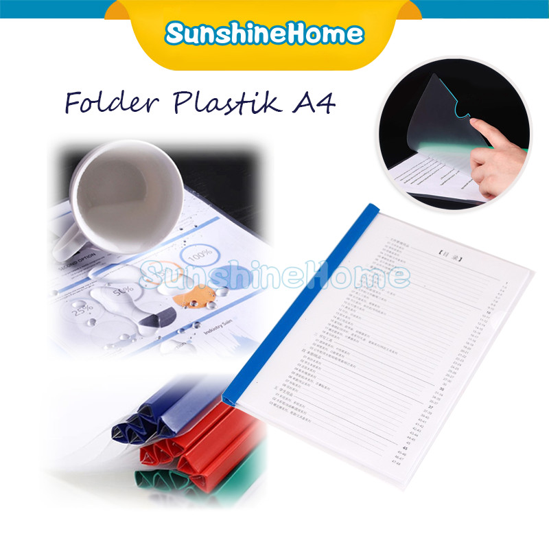 

Alat Tulis Kantor A4 Kertas File Klip Batang / Map Kliping A4 (Map + Penjepit Tulang) / Folder Dokumen Tahan Air / Slide Binder A4 0.2mm