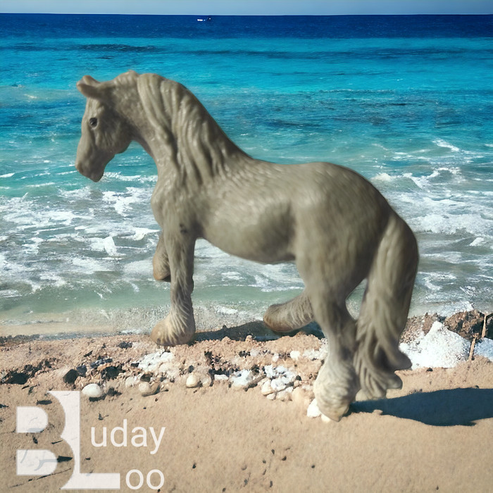 Figure Mainan  Miniatur  Kuda Shire Mare Stallion Horse 6 cm Animal Figure