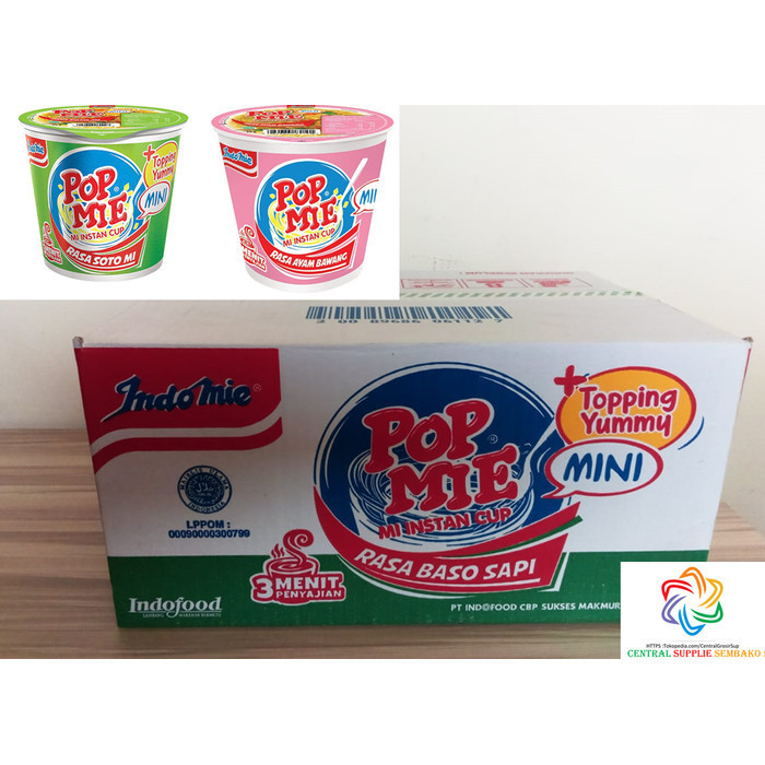 

Indomie Pop Mie Mini Rasa Bakso 38gr /24 pcs /1 Karton