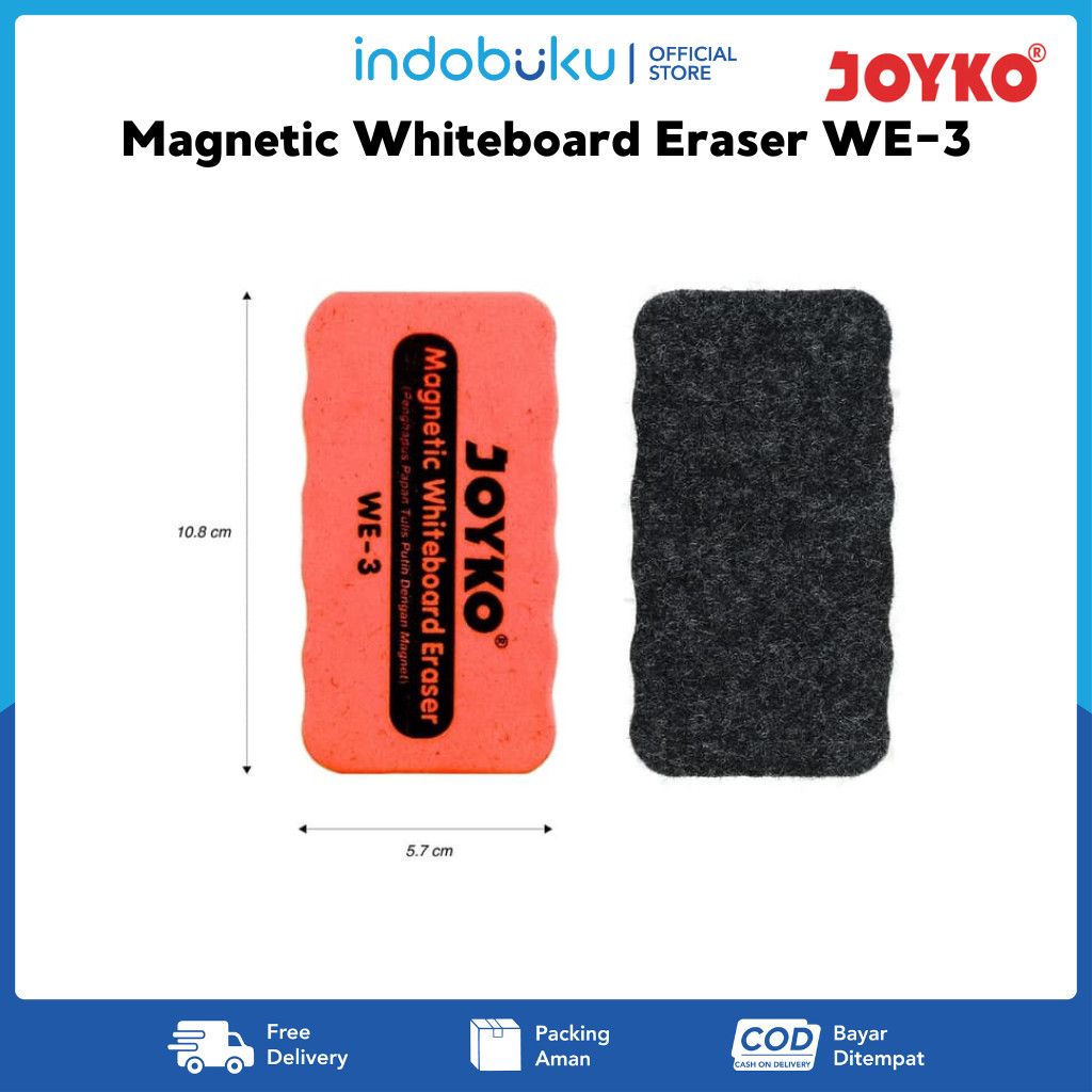 

Magnetic Whiteboard Eraser Joyko WE-3 / Penghapus Papan Tulis Putih Dengan Magnet Joyko WE-3