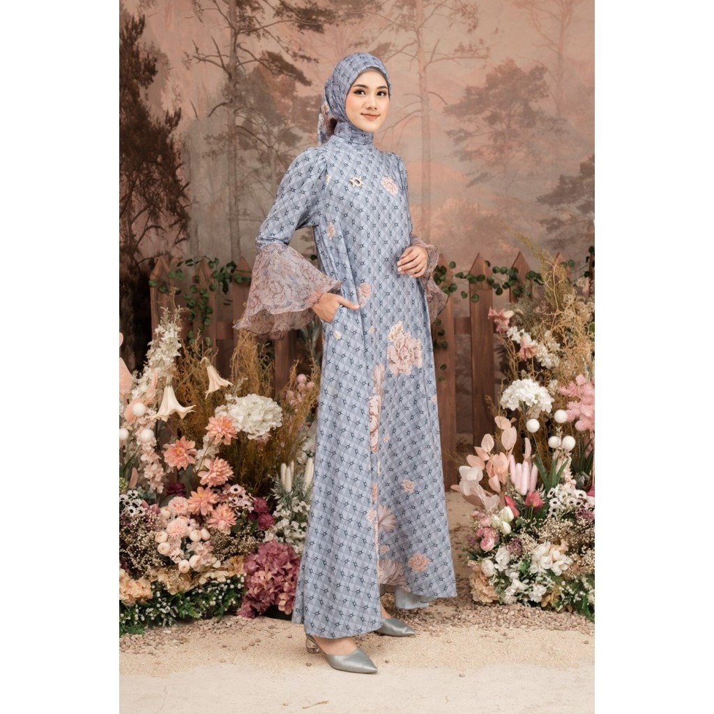 Rosette Dress Grisaille  - Dress Wanita