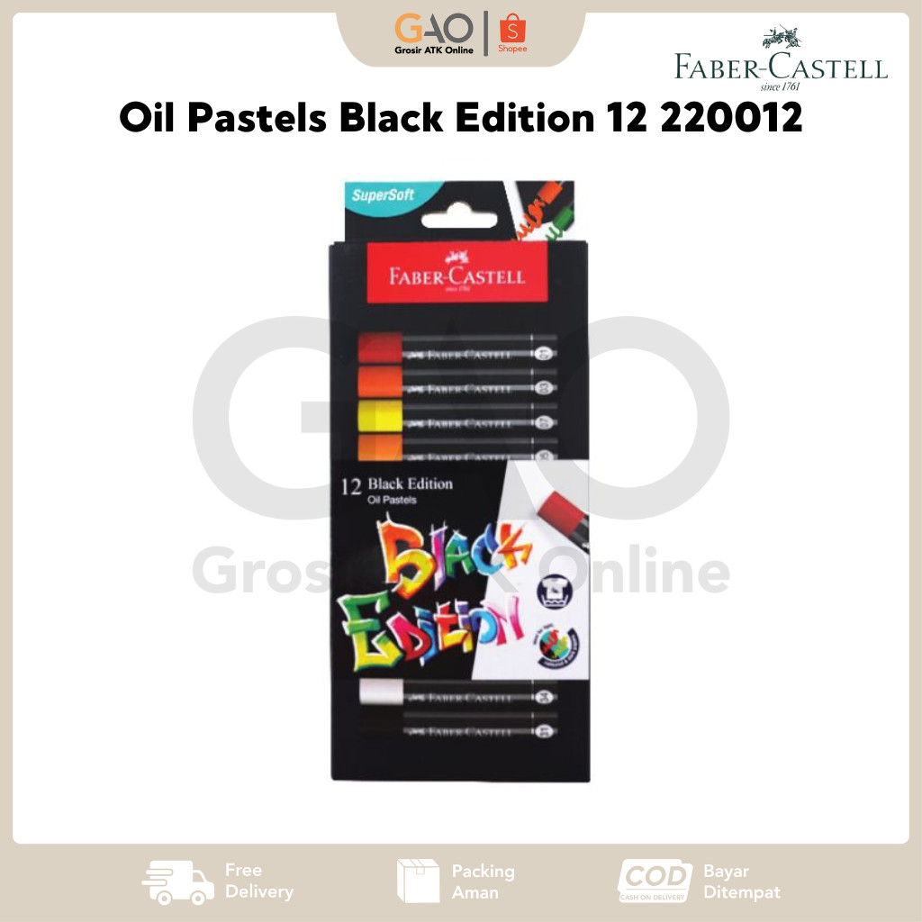 

Oil Pastels Black Edition 12 Faber-Castell 12 Warna 220012