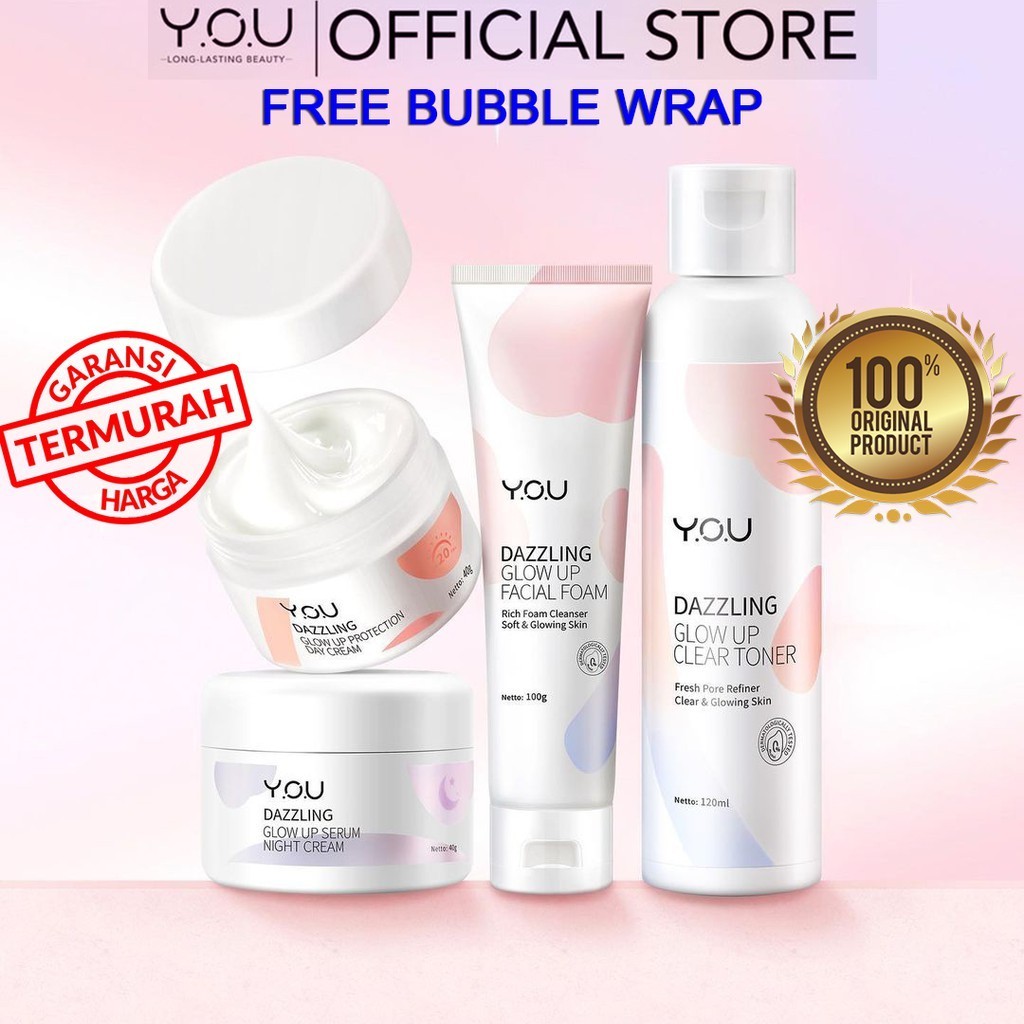 PAKET 3 in 1 SKINCARE Y.O.U THE DAZZLING GLOW UP SERIES YOU