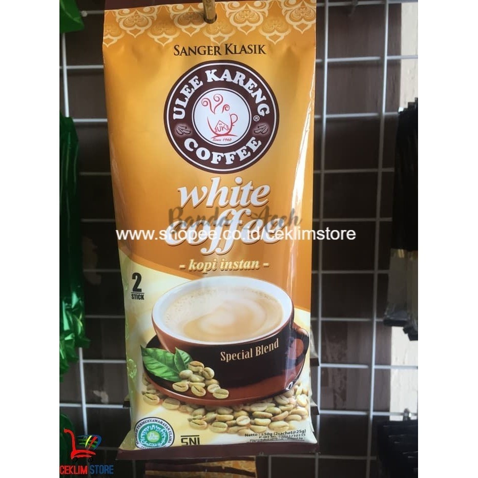 

kopi sanger atau white Coffee ulee kareng isi 2 saset