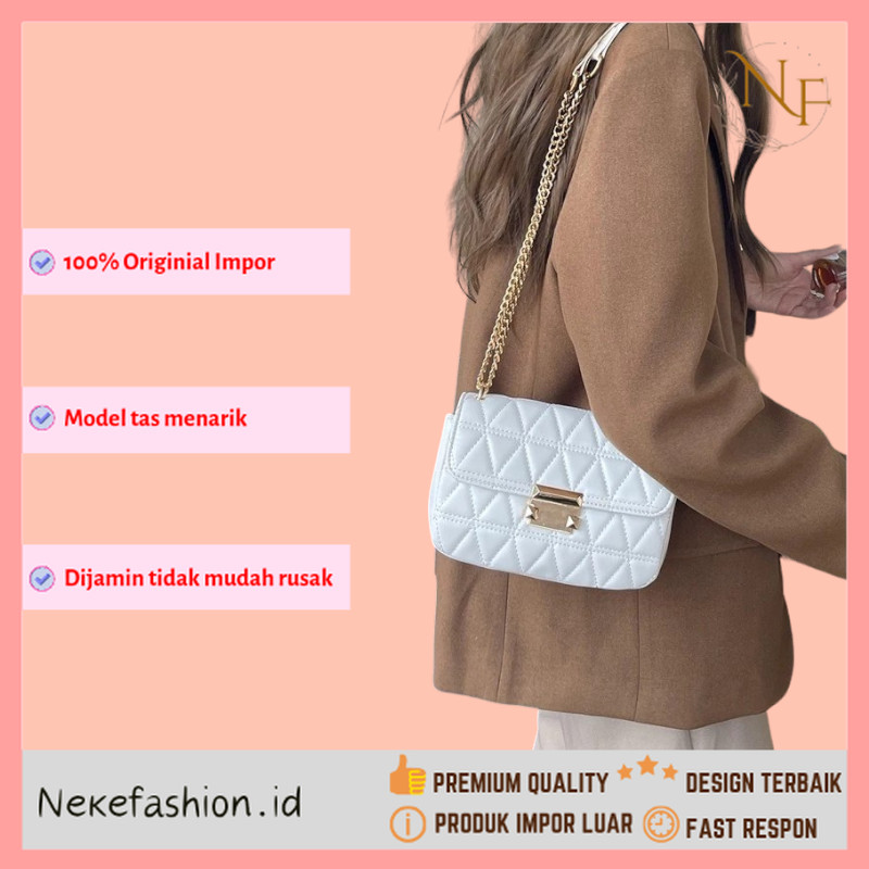 NEKE FASHION Premium Kualitas - Tas Rantai Cewek Tas Rantai Wanita Tas Selempang Wanita Tas Selempan