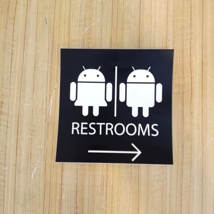 

Sticker rambu Safety restroom toliet uk 15x15 cm