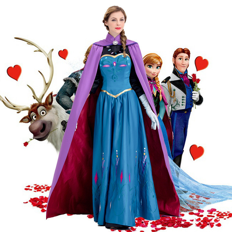 Kostum TV & Film untuk Frozen- Halloween Gaun Pesta Cosplay Putri Pertunjukan Ratu Anna