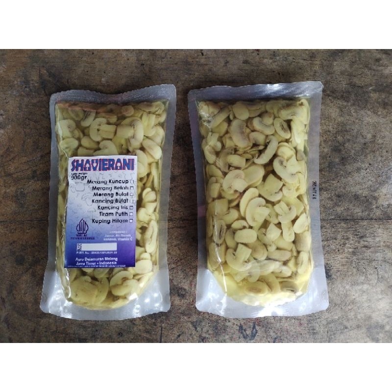 

jamur kancing sliced