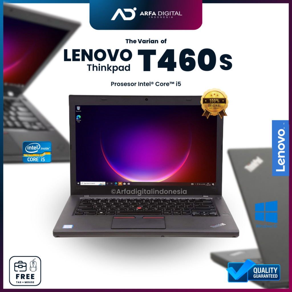 FROMO SPESIAL SHOP Laptop Lenovo Thinkpad T460s Core i5 Gen 6 RAM 8GB SSD 256GB 14inch Bergaransi