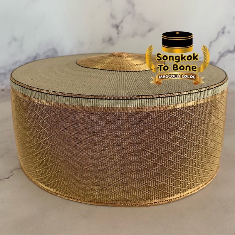 Songkok Recca Tembaga Gold Super Premium - Songkok Bugis - Songkok To Bone