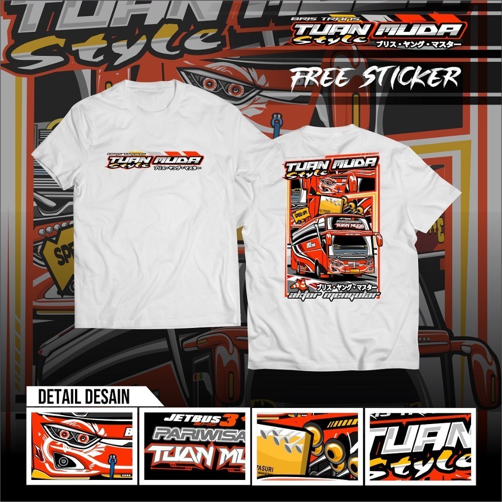 Kaos Baju Bus Mania Bismania Tuan Muda Bris Trans  Pariwisata Jetbus Adi Putro