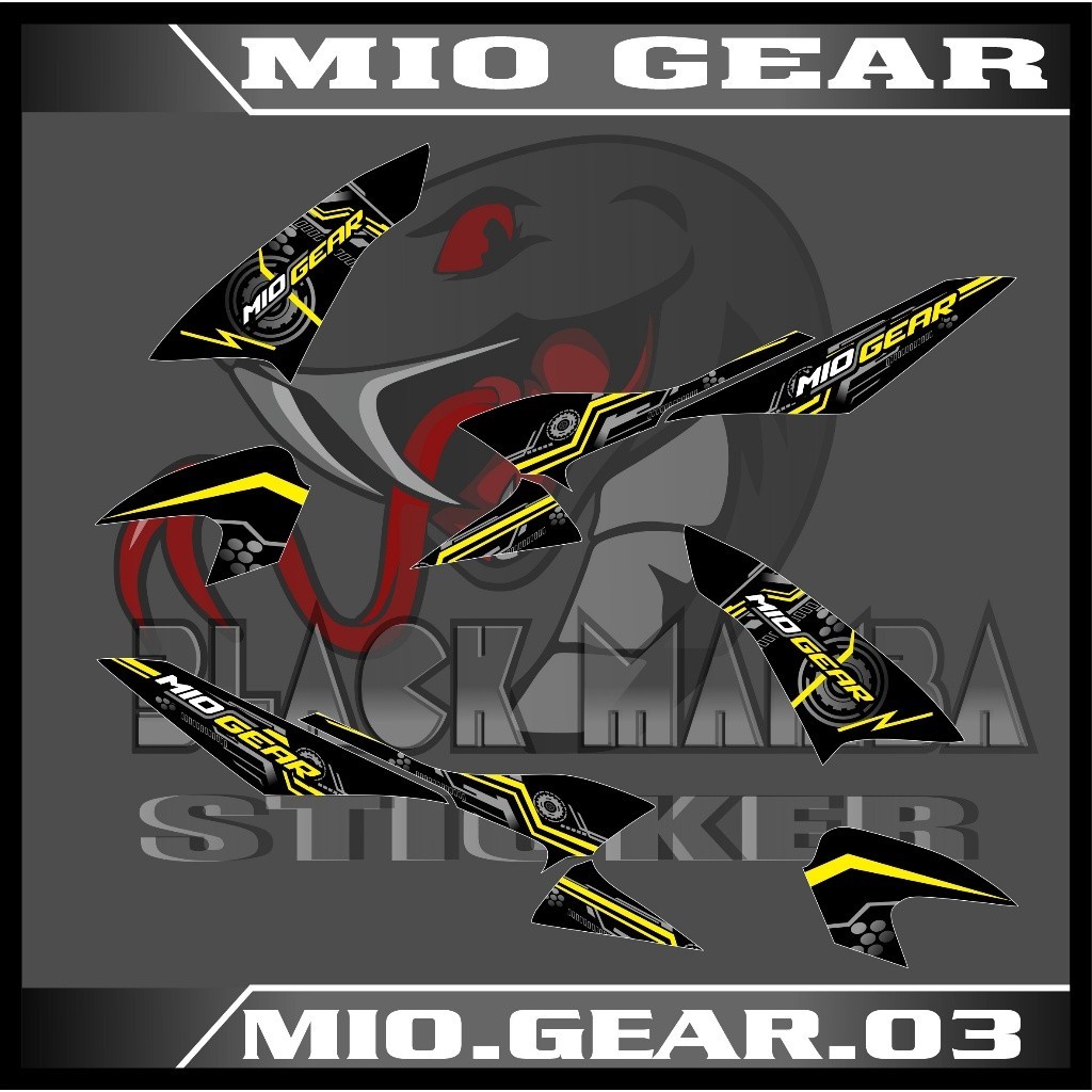 STRIPING STICKER MIO GEAR STIKER MIO GEAR STICKER LIS LIST YAMAHA MIO GEAR CODE 03