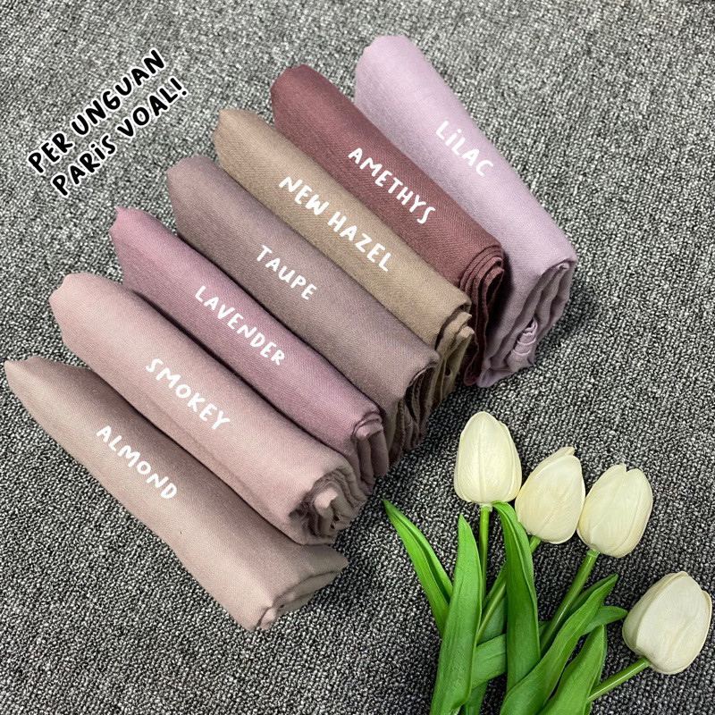Jilbab Paris Premium Segi Empat - Kerudung paris Polos - Hijab Anti Letoy dan Kusut