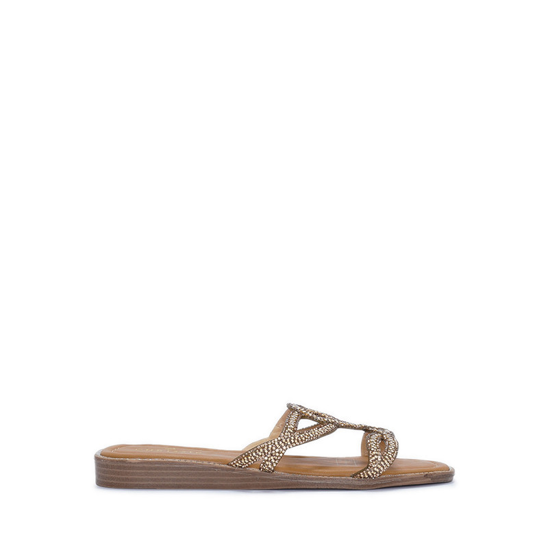 Payless Chrissie Womens Anka Sandals - Bronze_05