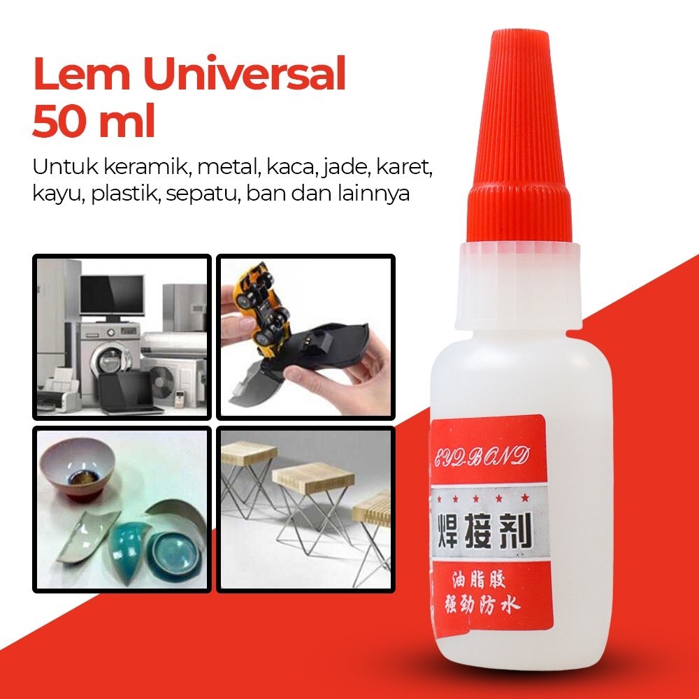 

Lem Universal Glue Plastic Metal Tire Repair 50ml