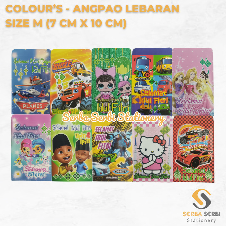 

(1 PAK ISI 10 LEMBAR) COLOUR'S - AMPLOP / ANGPAO / ANGPAU LEBARAN SIZE M (7 CM X 10 CM)