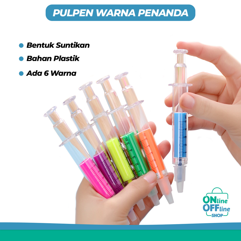 

Pen Marker Highlighter Pena Warna Penanda Design suntikan Import COD 019