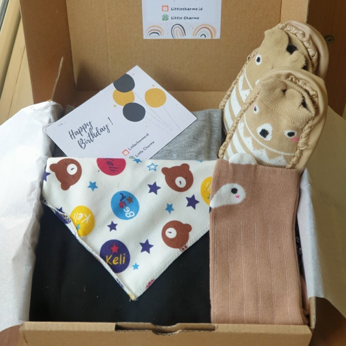 

[[Promo!!!]] Paket Hampers Bayi Kado lahiran bayi Gift set bayi Newborn Set Grey - brown, BOX HAMPERS