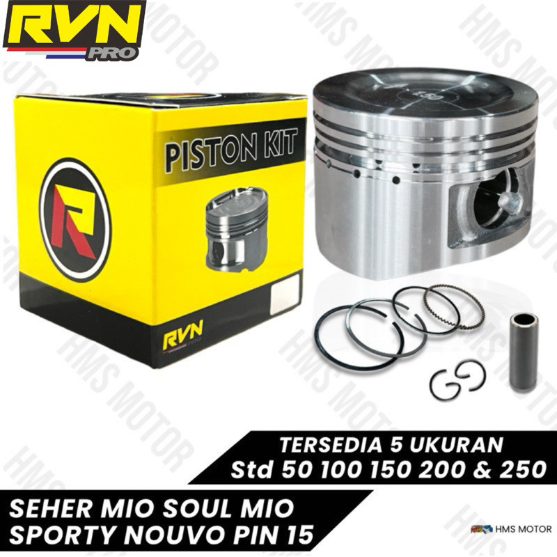 PISTON RING SEHER KIT RVN MIO SPORTY MIO SMILE MIO SOUL MIO LAMA NOUVO SIZE STANDAR STD 50 100 150 2