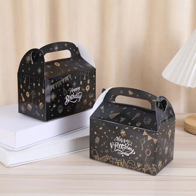 

BOX BIRTHDAY BLACK GLOSSY SERIES KOTAK SOUVENIR ULANG TAHUN SNACK